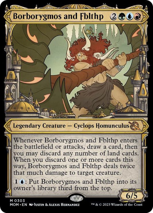 Borborygmos and Fblthp (Showcase) 303 March of the Machine MTG Mythic NM