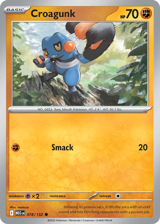 Croagunk 078/132 Mega Evolution Pokemon C NM