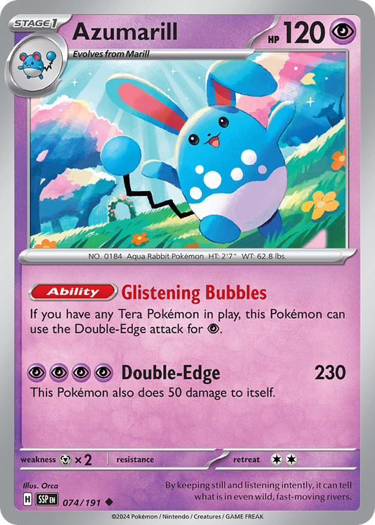 Azumarill 074/191 Surging Sparks Pokemon UC NM