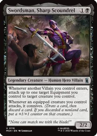 Swordsman, Sharp Scoundrel 116 Marvel Super Heroes MTG UC NM