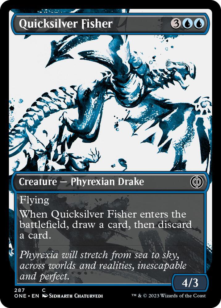 Quicksilver Fisher (Showcase) 287 Phyrexia: All Will Be One MTG C NM