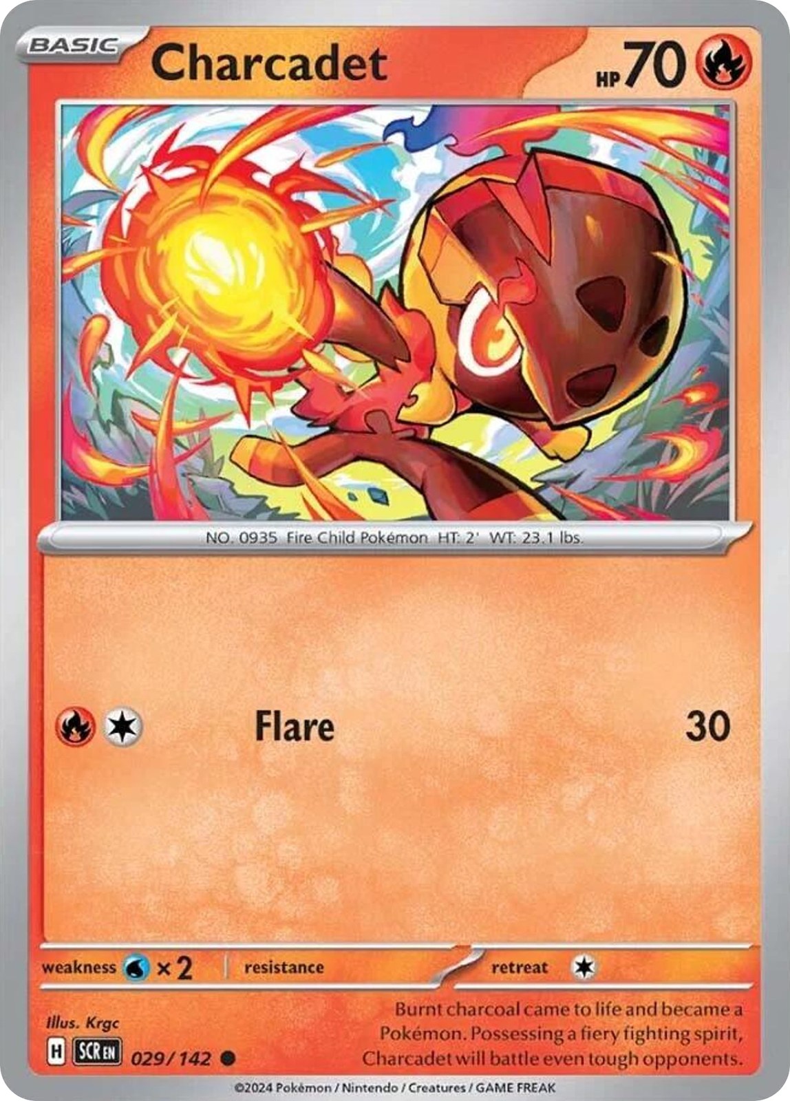 Charcadet 29/142 Stellar Crown Pokemon C NM