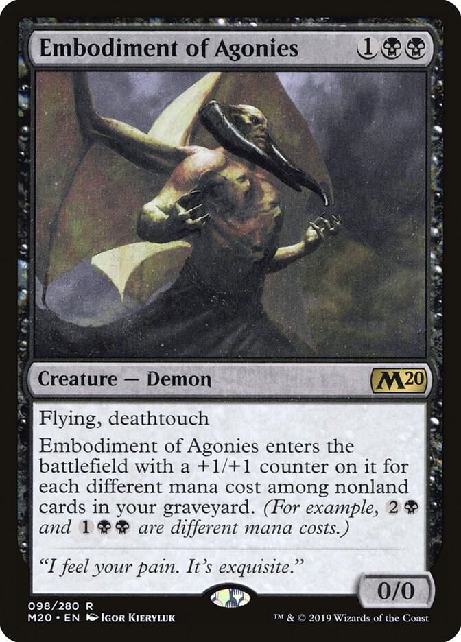 Embodiment of Agonies 98 Core Set 2020 MTG R NM