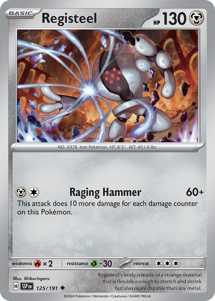 Registeel 125/191 Surging Sparks Pokemon UC NM