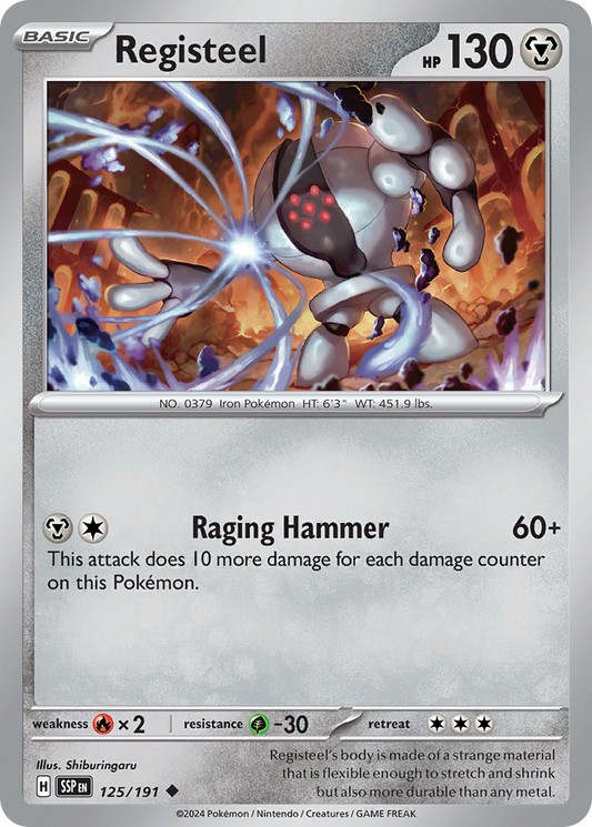 Registeel 125/191 Surging Sparks Pokemon UC NM