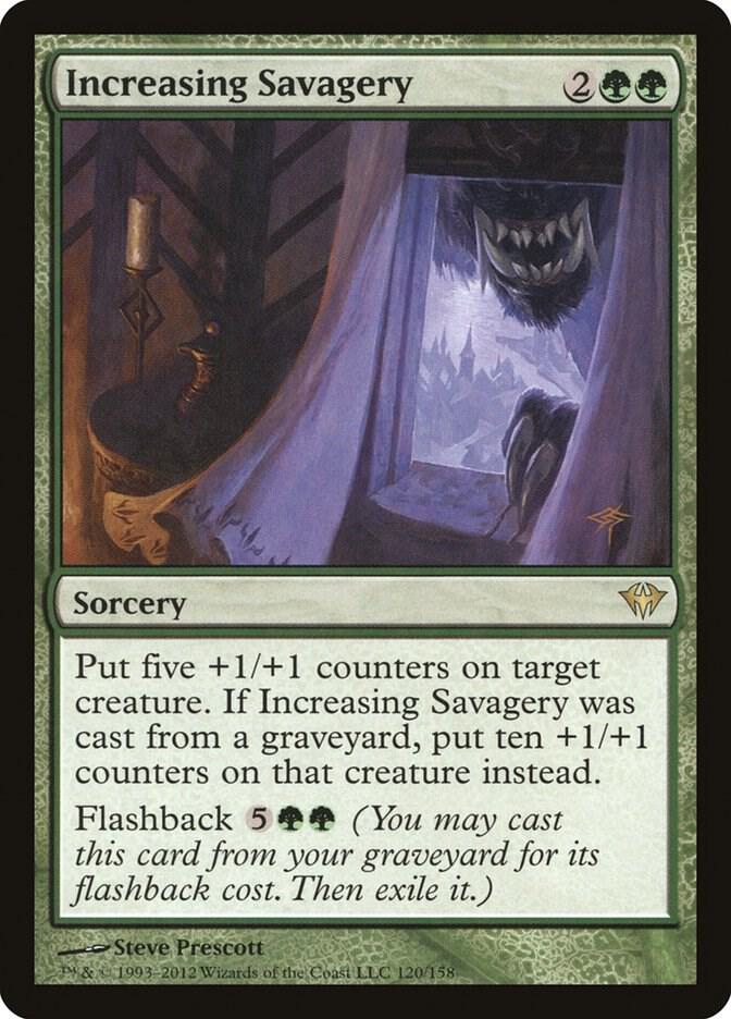 Increasing Savagery 120 Dark Ascension MTG R LP