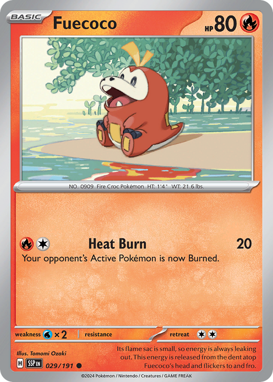 Fuecoco 029/191 Surging Sparks Pokemon C NM