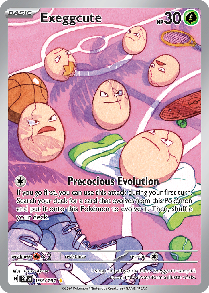 Exeggcute 192/191 Surging Sparks Pokemon Illustration Rare Holo NM