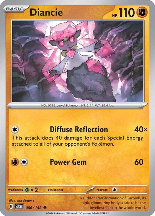 Diancie 86/142 Stellar Crown Pokemon UC NM