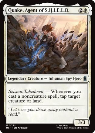 Quake, Agent of S.H.I.E.L.D. 32 Marvel Super Heroes MTG UC Foil NM