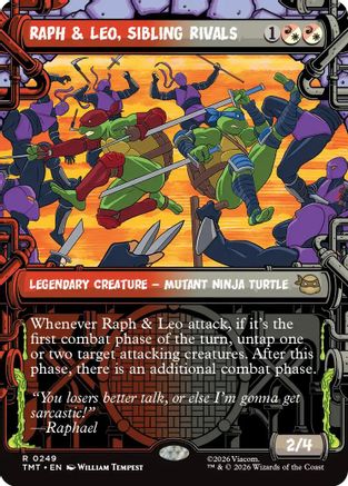Raph & Leo, Sibling Rivals Showcase 249 Teenage Mutant Ninja Turtles MTG Foil NM