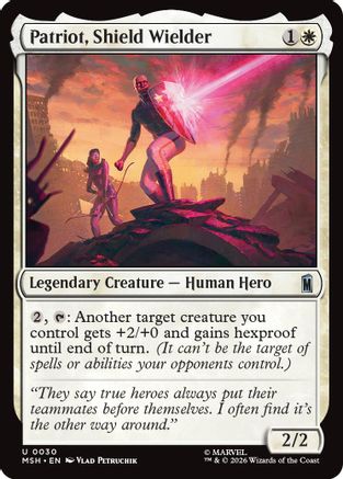 Patriot, Shield Wielder 30 Marvel Super Heroes MTG UC Foil NM