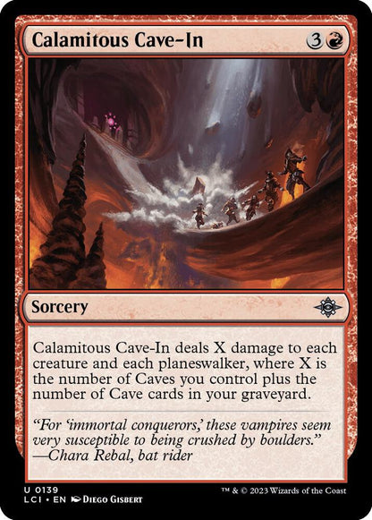 Calamitous Cave-In 139 The Lost Caverns of Ixalan MTG UC NM