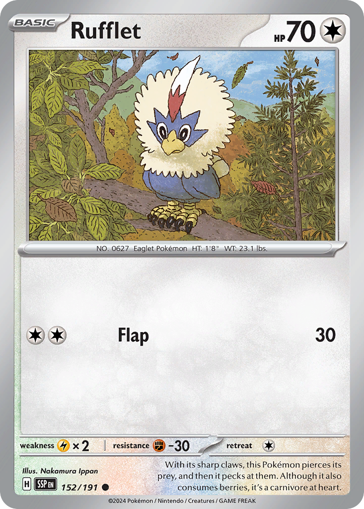Rufflet 152/191 Surging Sparks Pokemon C NM