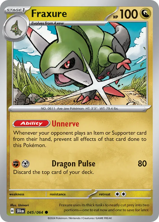 Fraxure 045/064 Shrouded Fable Pokemon C NM