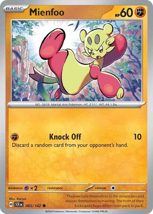 Mienfoo 83/142 Stellar Crown Pokemon C NM