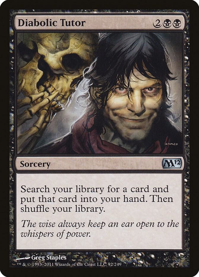Diabolic Tutor 92 Magic 2012 (M12) MTG UC LP