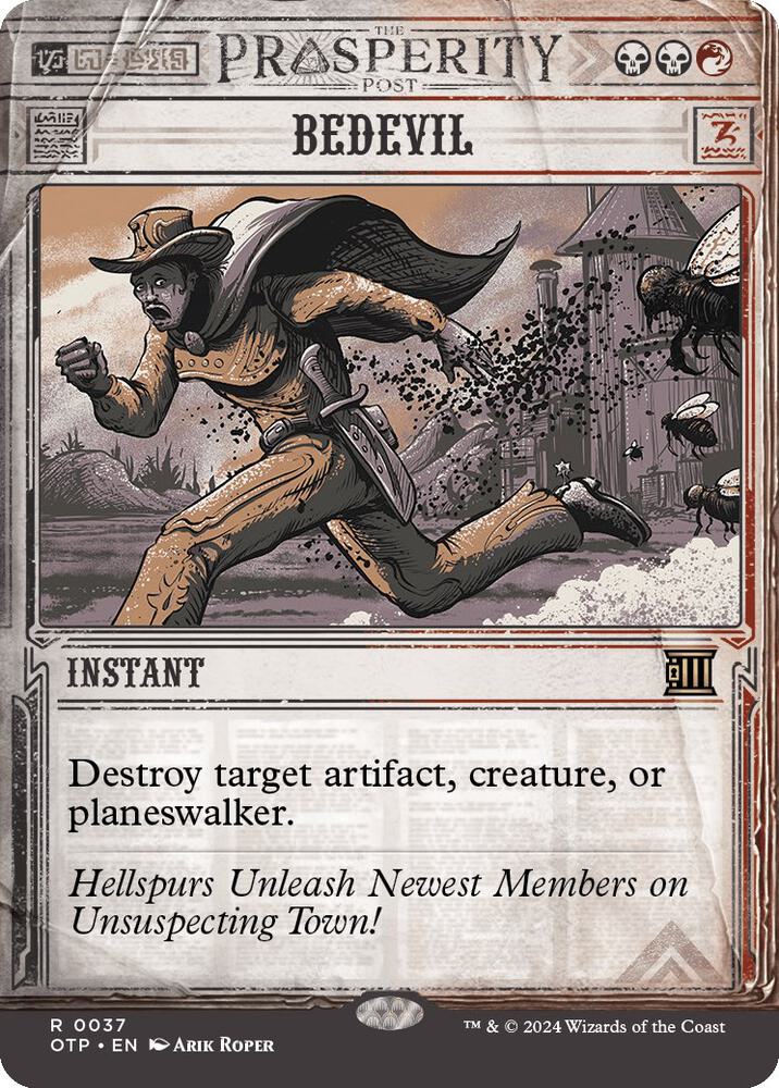 Bedevil 37 Outlaws of Thunder Junction: Breaking News MTG R NM