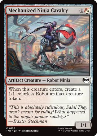 Mechanized Ninja Cavalry 0156 Teenage Mutant Ninja Turtles MTG C NM