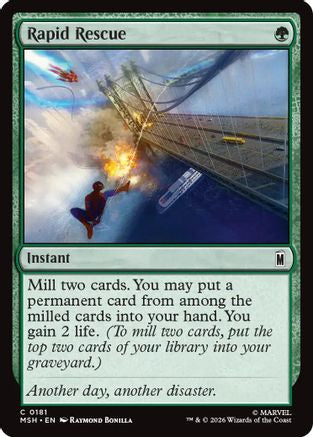Rapid Rescue 181 Marvel Super Heroes MTG C NM