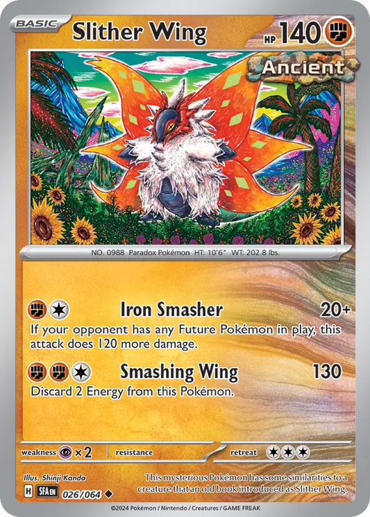 Slither Wing 026/064 Shrouded Fable Pokemon UC NM