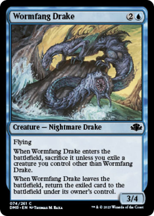 Wormfang Drake 74 Dominaria Remastered MTG C NM