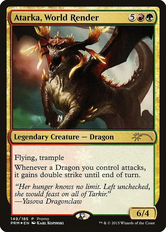 Atarka, World Render 149 Unique and Miscellaneous Promos MTG P Foil NM