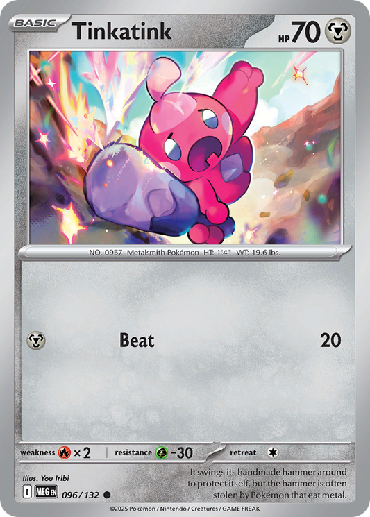 Tinkatink 096/132 Mega Evolution Pokemon C NM