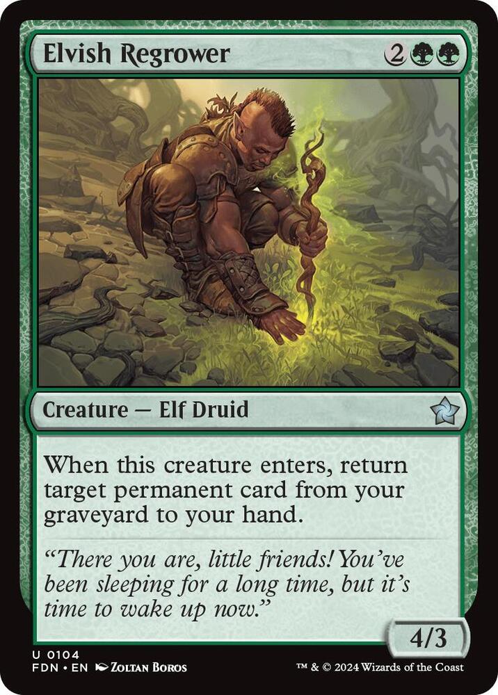 Elvish Regrower 104 Foundations MTG UC NM