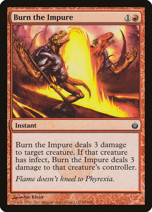 Burn the Impure 59 Mirrodin Besieged MTG C NM