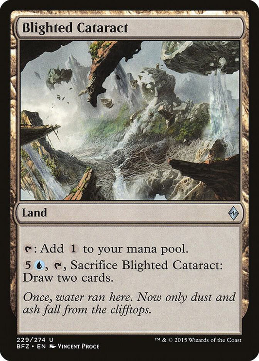 Blighted Cataract 229 Battle for Zendikar MTG UC NM
