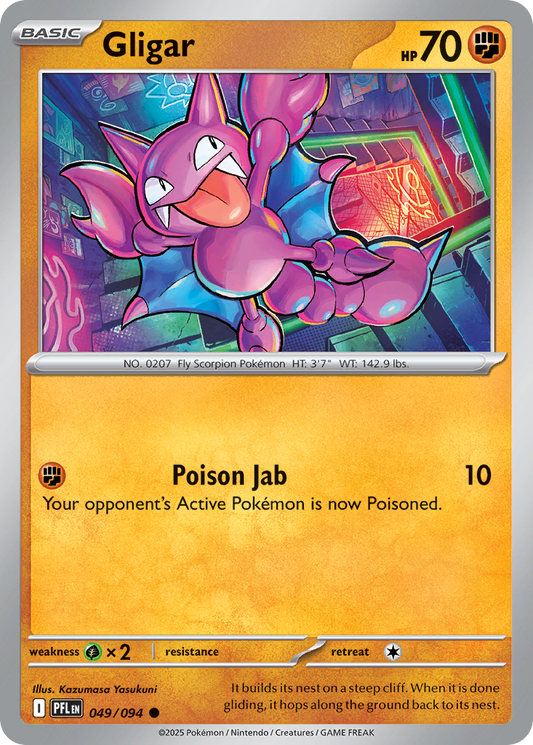 Gligar 049/094 Phantasmal Flames Pokemon C NM