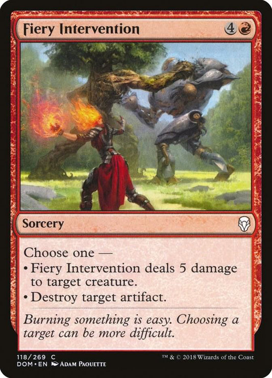 Fiery Intervention 118 Dominaria MTG C NM