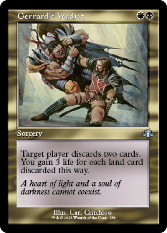 Gerrard's Verdict (Retro Frame) 358 Dominaria Remastered MTG UC NM
