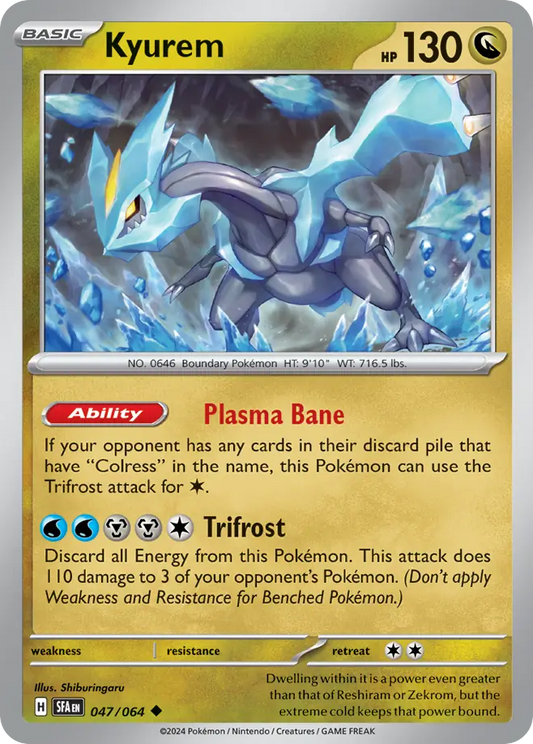 Kyurem 047/064 Shrouded Fable Pokemon UC NM