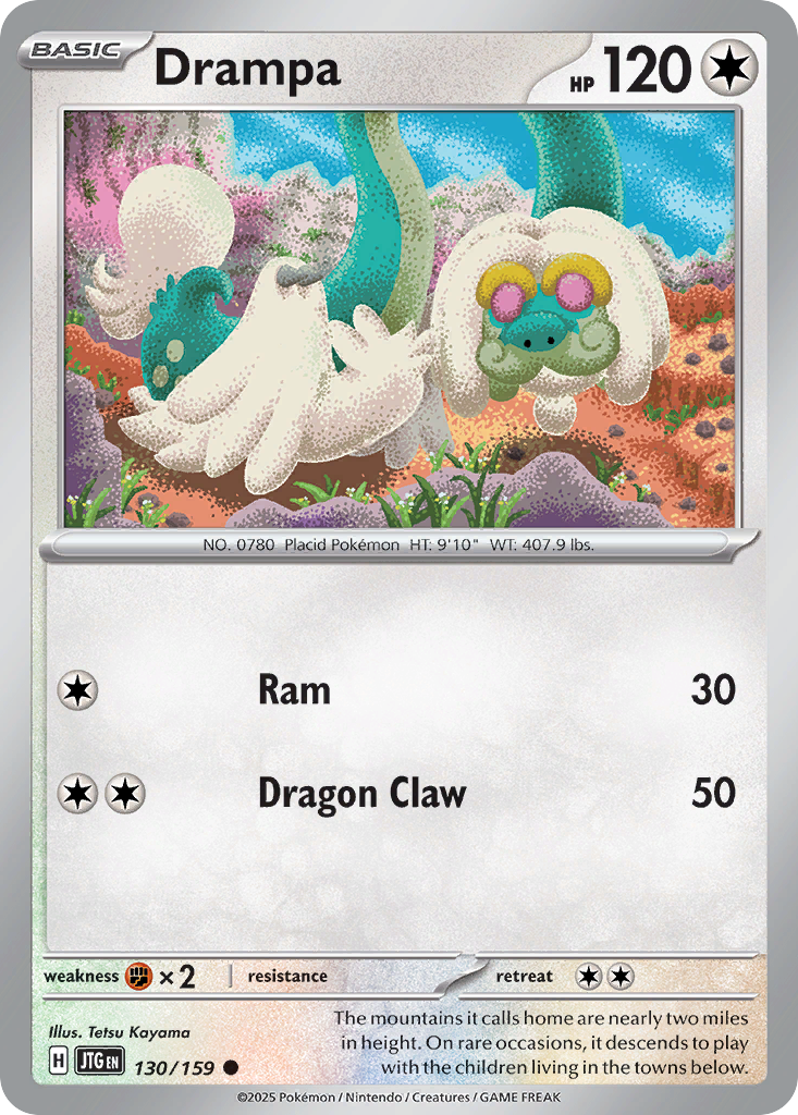 Drampa 130/159 Journey Together Pokemon C NM