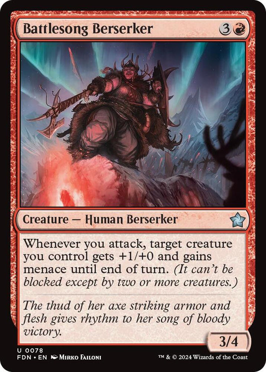 Battlesong Berserker 78 Foundations MTG UC NM