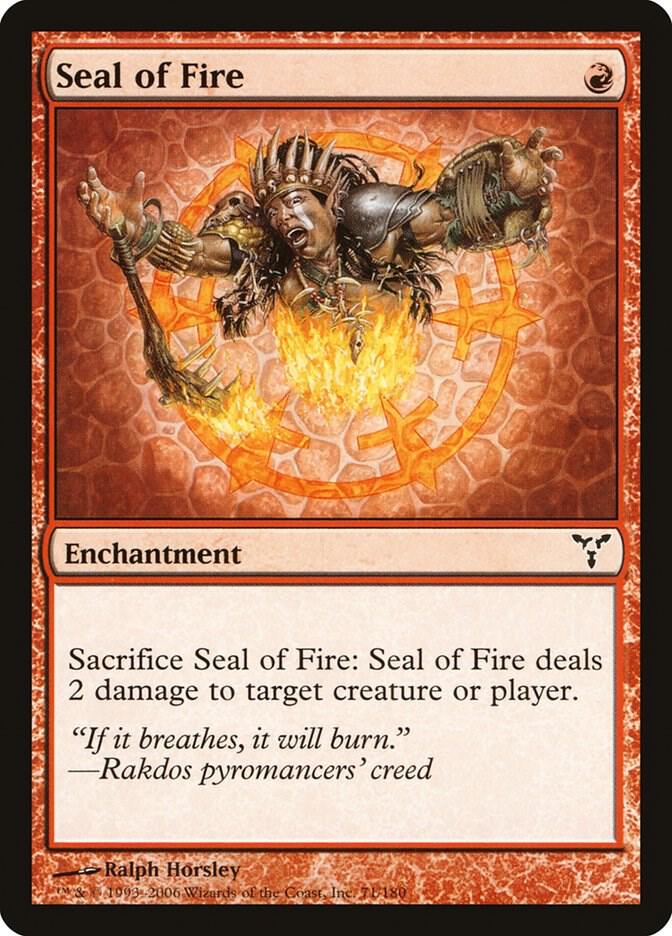 Seal of Fire 71 Dissension MTG C NM