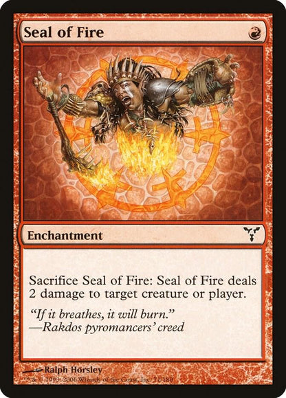 Seal of Fire 71 Dissension MTG C NM