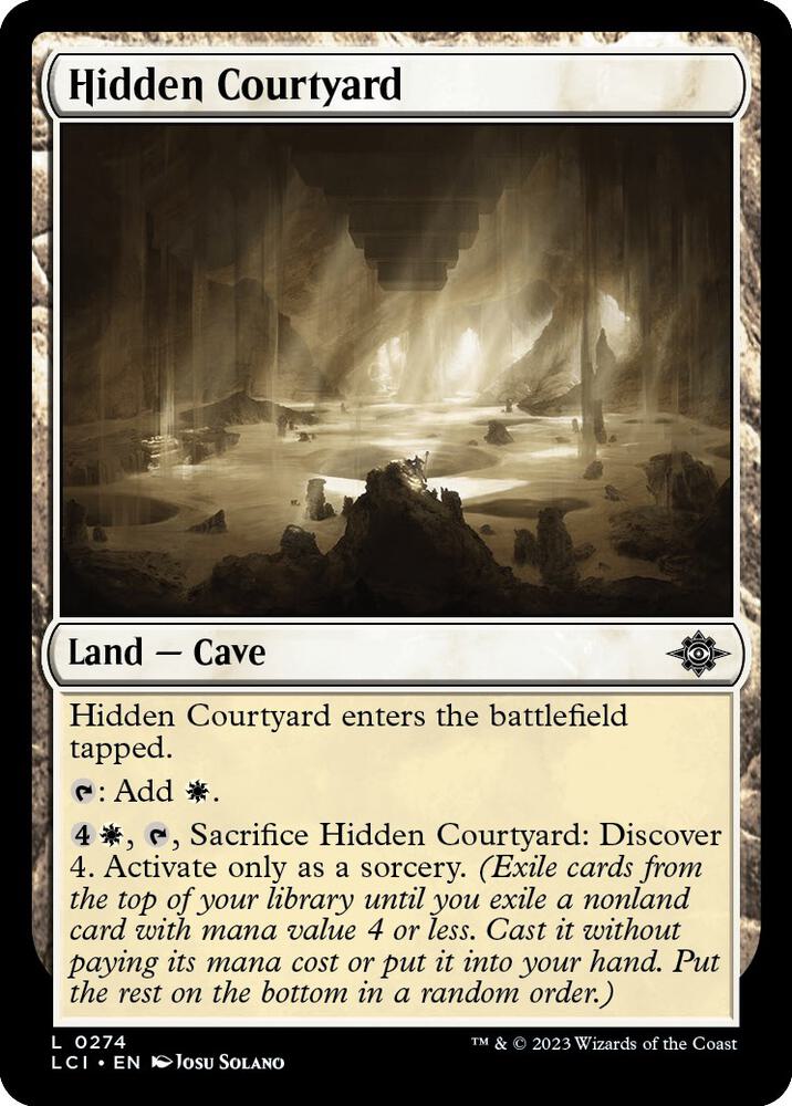 Hidden Courtyard 274 The Lost Caverns of Ixalan MTG Land NM