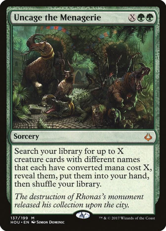 Uncage the Menagerie 137 Hour of Devastation MTG Mythic NM