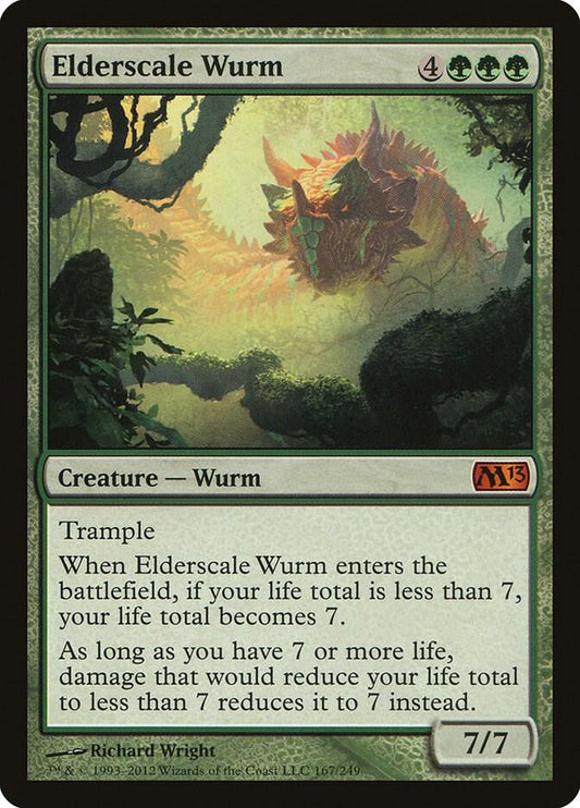 Elderscale Wurm 167 Magic 2013 (M13) MTG Mythic LP