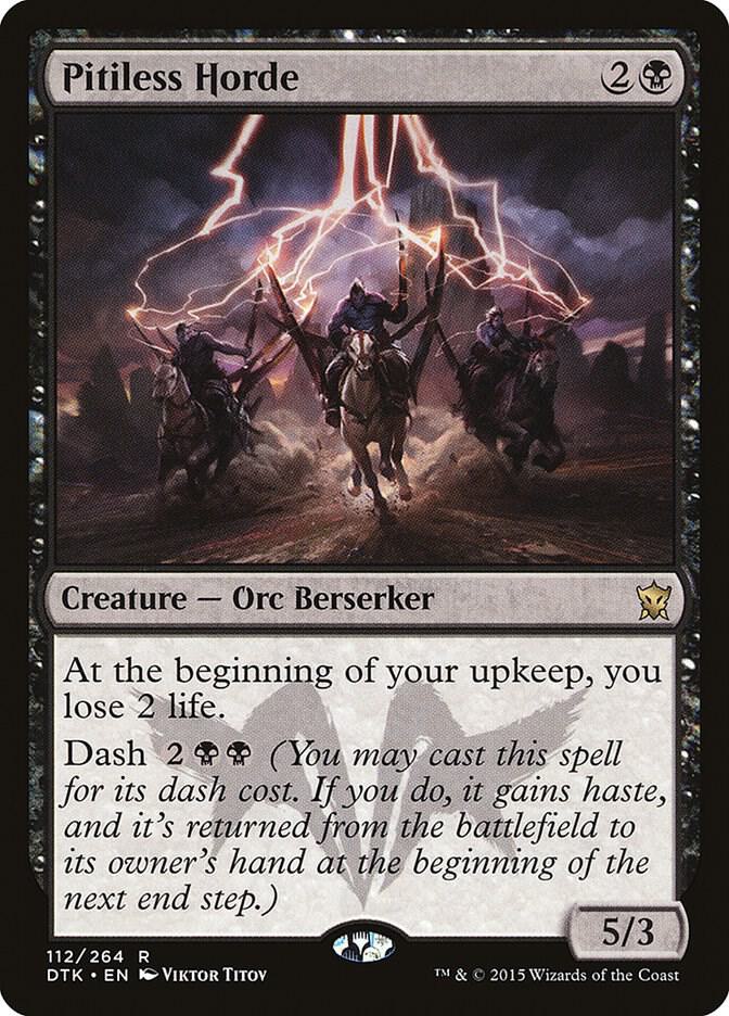 Pitiless Horde 112 Dragons of Tarkir MTG R Foil NM