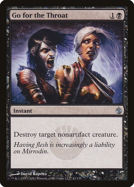 Go for the Throat 43 Mirrodin Besieged MTG UC NM