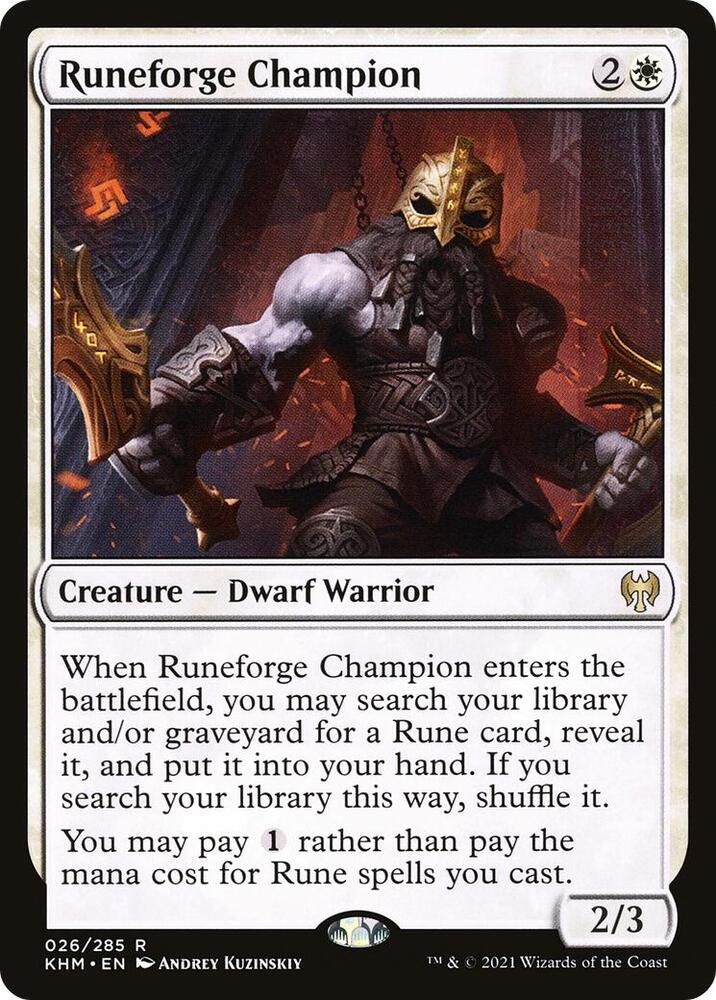 Runeforge Champion 26 Kaldheim MTG R Foil NM