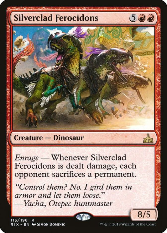 Silverclad Ferocidons 115 Rivals of Ixalan MTG R NM