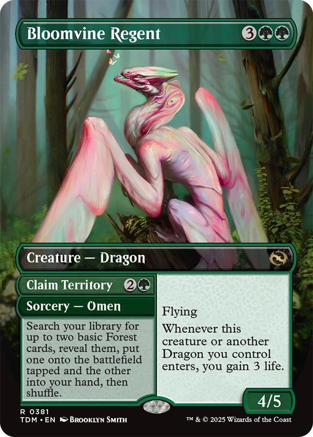 Bloomvine Regent (Borderless) 381 Tarkir: Dragonstorm MTG R NM