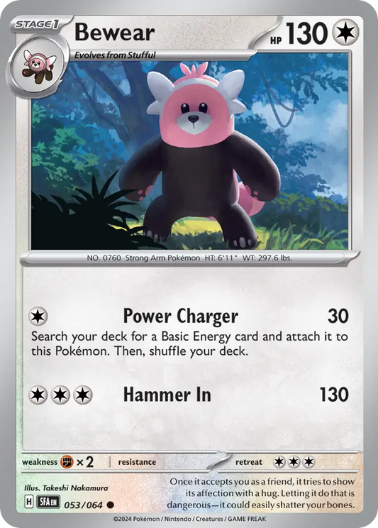 Bewear 053/064 Shrouded Fable Pokemon C NM