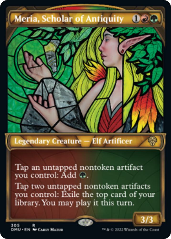 Meria, Scholar of Antiquity (Showcase) 305 Dominaria United MTG R NM
