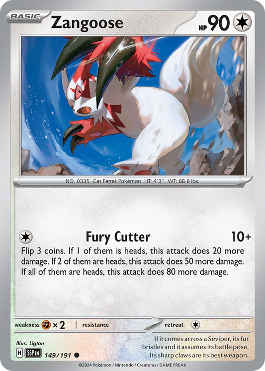 Zangoose 149/191 Surging Sparks Pokemon C NM